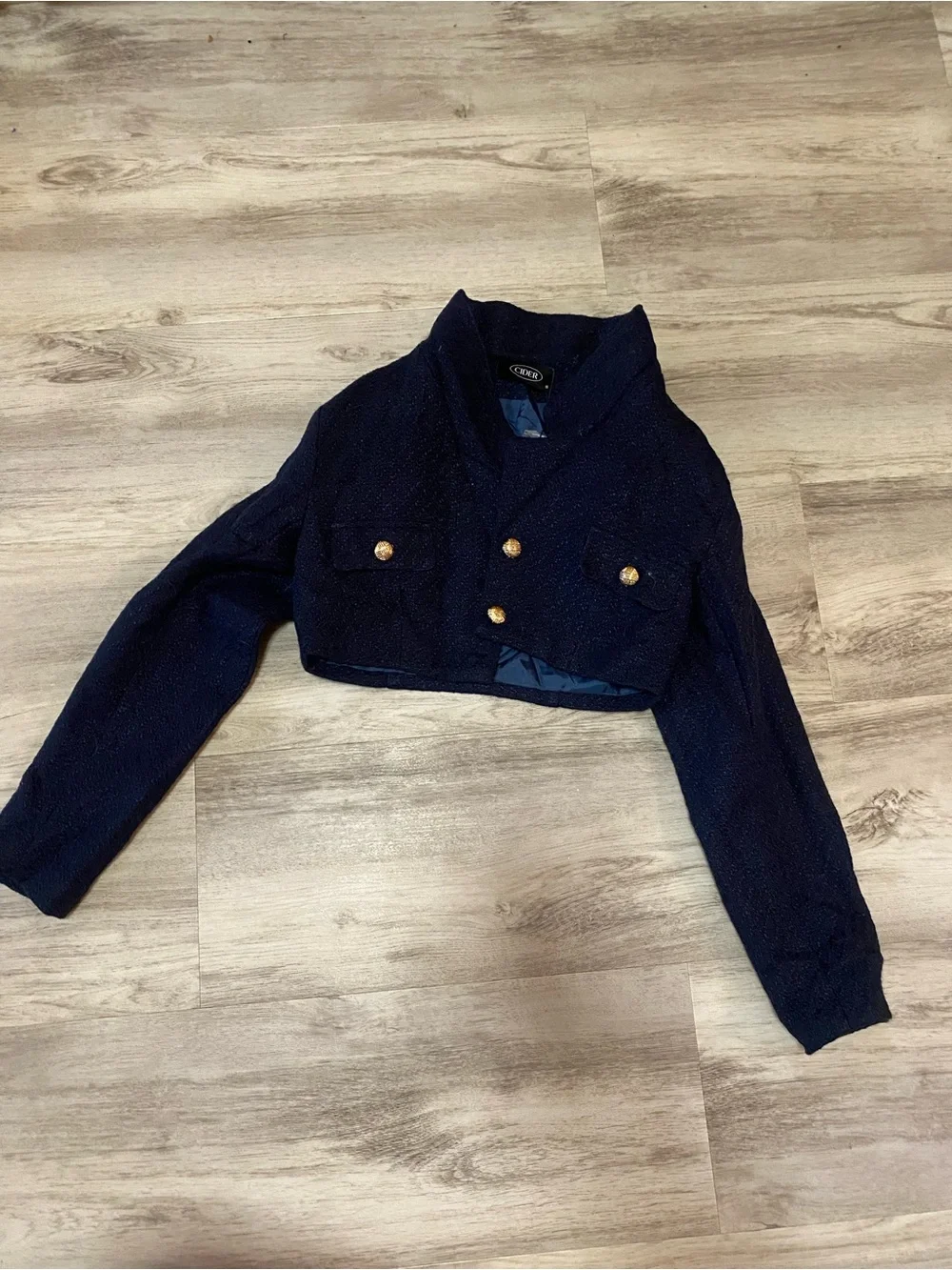 Cider Navy Tweed Skirt Set - Elegant Women's Two-Piece -NWOT never worn